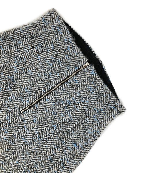 Adam et Rope（アダム エ ロペ）Adam et Rope (アダム エ ロペ) パイピングラインツイードスカート グレー サイズ:36の古着・服飾アイテム