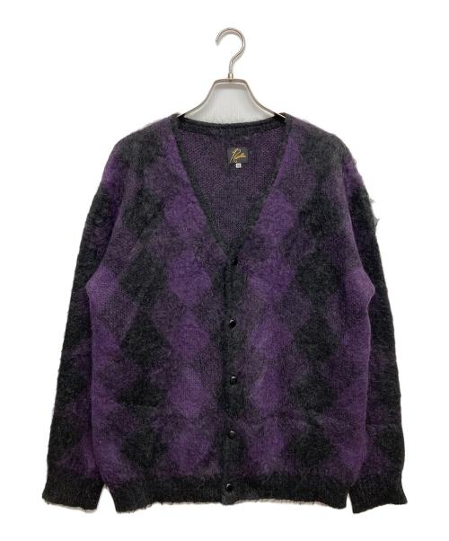 Needles（ニードルズ）Needles (ニードルズ) MOHAIR CARDIGAN - DIAMOND パープル サイズ:Mの古着・服飾アイテム