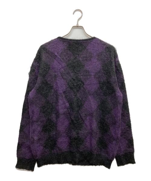 Needles（ニードルズ）Needles (ニードルズ) MOHAIR CARDIGAN - DIAMOND パープル サイズ:Mの古着・服飾アイテム