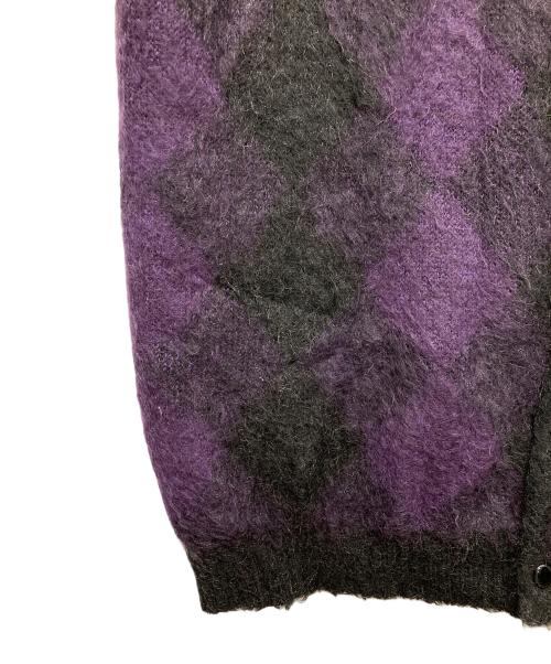Needles（ニードルズ）Needles (ニードルズ) MOHAIR CARDIGAN - DIAMOND パープル サイズ:Mの古着・服飾アイテム