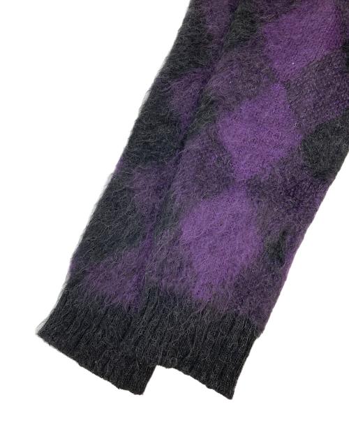 Needles（ニードルズ）Needles (ニードルズ) MOHAIR CARDIGAN - DIAMOND パープル サイズ:Mの古着・服飾アイテム