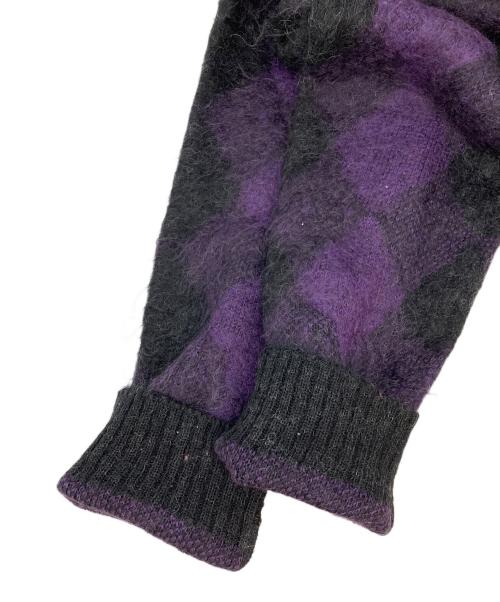 Needles（ニードルズ）Needles (ニードルズ) MOHAIR CARDIGAN - DIAMOND パープル サイズ:Mの古着・服飾アイテム