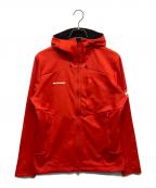 MAMMUTマムート）の古着「アルティメイト 7 ソフトシェル フーデッド ジャケット」｜レッド