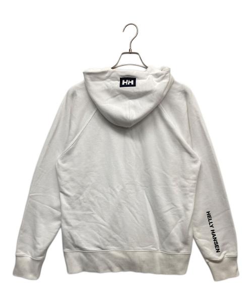 HELLY HANSEN（ヘリーハンセン）HELLY HANSEN (ヘリーハンセン) ロゴフルジップスウェットフーディ ホワイト サイズ:Lの古着・服飾アイテム