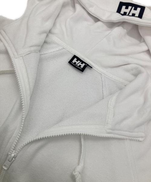 HELLY HANSEN（ヘリーハンセン）HELLY HANSEN (ヘリーハンセン) ロゴフルジップスウェットフーディ ホワイト サイズ:Lの古着・服飾アイテム