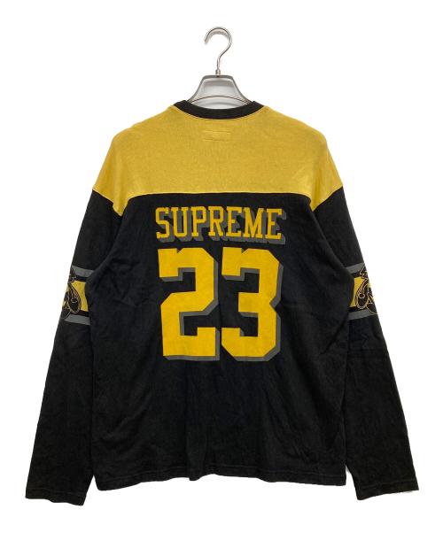 SUPREME（シュプリーム）Supreme (シュプリーム) BUMBLEBEE FOOTBALL TOP ブラック×イエロー サイズ:Mの古着・服飾アイテム