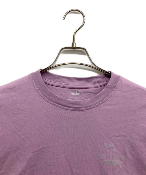 PALACE（パレス）PALACE (パレス) ARC'TERYX (アークテリクス) プリントTシャツ ピンク サイズ:Ｍの古着・服飾アイテム