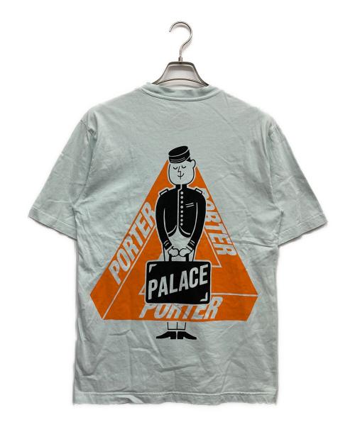 PALACE（パレス）PALACE (パレス) PORTER (ポーター) プリントTシャツ ブルー サイズ:Mの古着・服飾アイテム
