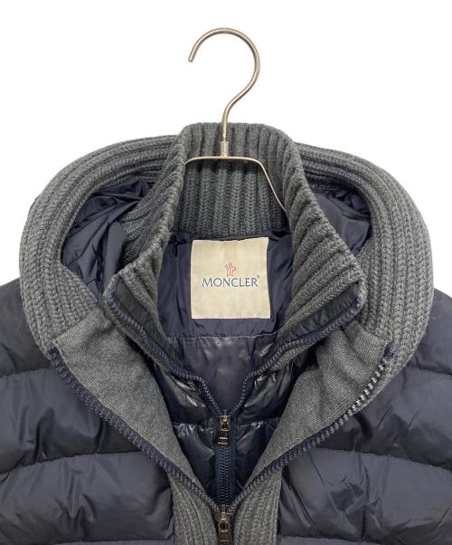 MONCLER（モンクレール）MONCLER (モンクレール) カヌートニット切替ダウンジャケット ネイビー サイズ:3の古着・服飾アイテム