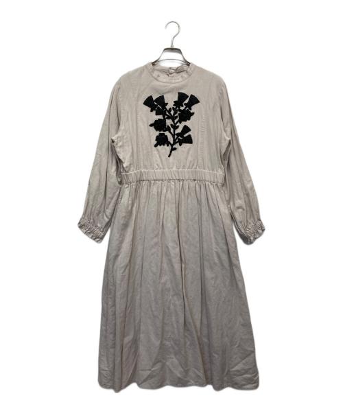 TSUHARU by samansa Mos2（ツハル バイ サマンサモスモス）TSUHARU by Samansa Mos2 (ツハル バイ サマンサモスモス) リネンワンピース ベージュ サイズ:FREEの古着・服飾アイテム