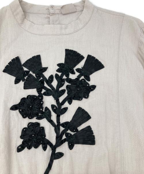 TSUHARU by samansa Mos2（ツハル バイ サマンサモスモス）TSUHARU by Samansa Mos2 (ツハル バイ サマンサモスモス) リネンワンピース ベージュ サイズ:FREEの古着・服飾アイテム