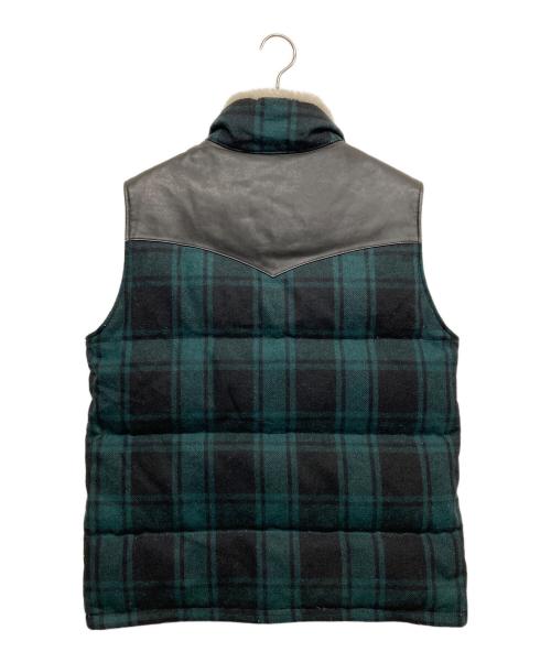 Ron Herman（ロンハーマン）Ron Herman (ロンハーマン) コンチョボタンダウンベスト グリーン サイズ:Lの古着・服飾アイテム