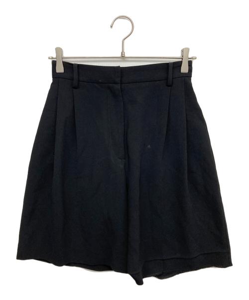 H BEAUTY&YOUTH（エイチ ビューティー&ユース）H BEAUTY&YOUTH (エイチ ビューティー&ユース) タックハーフパンツ ブラック サイズ:SMALLの古着・服飾アイテム