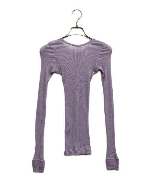 AURALEE（オーラリー）AURALEE (オーラリー) WOOL SOFT RIB CARDIGAN カーディガン パープル サイズ:1の古着・服飾アイテム