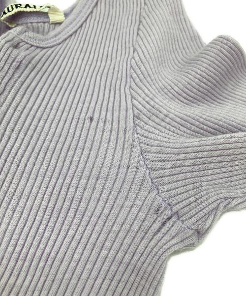 AURALEE（オーラリー）AURALEE (オーラリー) WOOL SOFT RIB CARDIGAN カーディガン パープル サイズ:1の古着・服飾アイテム