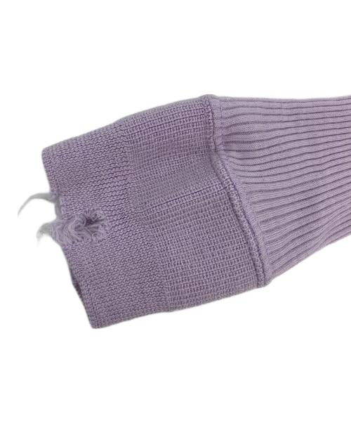 AURALEE（オーラリー）AURALEE (オーラリー) WOOL SOFT RIB CARDIGAN カーディガン パープル サイズ:1の古着・服飾アイテム