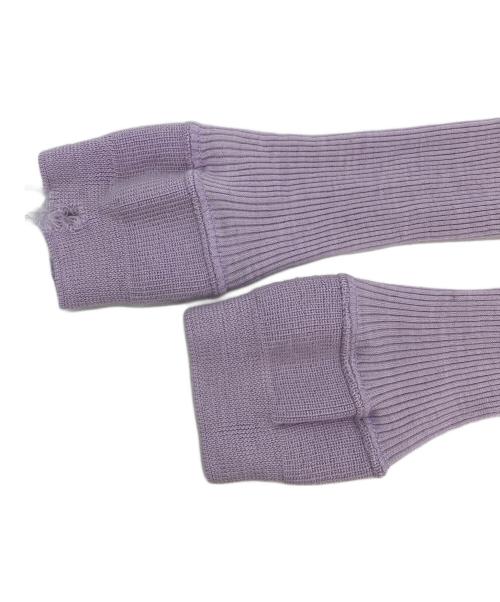AURALEE（オーラリー）AURALEE (オーラリー) WOOL SOFT RIB CARDIGAN カーディガン パープル サイズ:1の古着・服飾アイテム