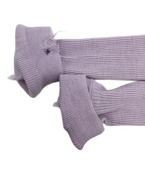 AURALEE（オーラリー）AURALEE (オーラリー) WOOL SOFT RIB CARDIGAN カーディガン パープル サイズ:1の古着・服飾アイテム