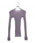 AURALEE (オーラリー) WOOL SOFT RIB CARDIGAN カーディガン パープル サイズ:1：14000円