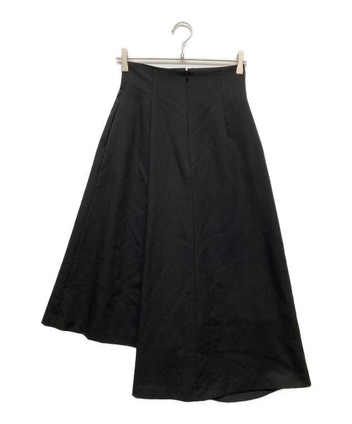 H BEAUTY&YOUTH（エイチ ビューティー&ユース）H BEAUTY&YOUTH (エイチ ビューティー&ユース) アシンメトリータックスカート ブラック サイズ:Sの古着・服飾アイテム