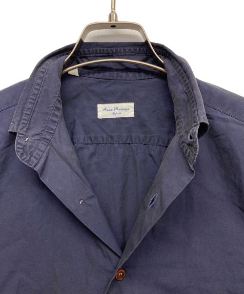 anna matuozzo（アンナマトッツォ）anna matuozzo (アンナマトッツォ) ワイドカラーシャツ ネイビー サイズ:37の古着・服飾アイテム