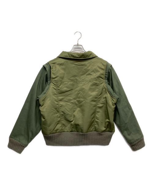 PLATEAU STUDIO（プラテウスタジオ）PLATEAU STUDIO (プラテウスタジオ) レイヤードボンバージャケット オリーブ サイズ:1の古着・服飾アイテム