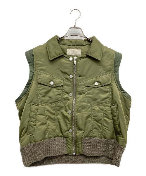 PLATEAU STUDIO（プラテウスタジオ）PLATEAU STUDIO (プラテウスタジオ) レイヤードボンバージャケット オリーブ サイズ:1の古着・服飾アイテム