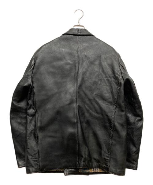 GVF IMPERCUIR GRAULHET（ジーブイエフ）GVF IMPERCUIR GRAULHET (ジーブイエフ) コルビジェレザージャケット ブラック サイズ:記載無の古着・服飾アイテム