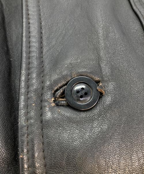 GVF IMPERCUIR GRAULHET（ジーブイエフ）GVF IMPERCUIR GRAULHET (ジーブイエフ) コルビジェレザージャケット ブラック サイズ:記載無の古着・服飾アイテム