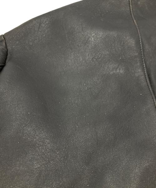 GVF IMPERCUIR GRAULHET（ジーブイエフ）GVF IMPERCUIR GRAULHET (ジーブイエフ) コルビジェレザージャケット ブラック サイズ:記載無の古着・服飾アイテム