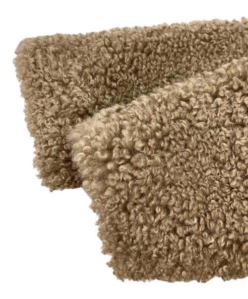 anuke（アンヌーク）anuke (アンヌーク) エコファーオーバーコート ブラウン サイズ:36の古着・服飾アイテム