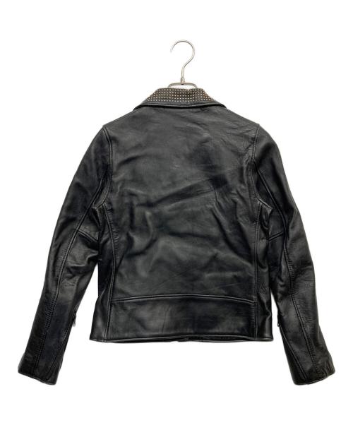 Schott（ショット）Schott (ショット) スタッズラムレザーダブルライダースジャケット ブラック サイズ:XSの古着・服飾アイテム