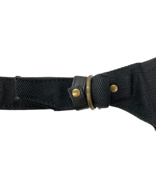 IRON HEART（アイアンハート）IRON HEART (アイアンハート) 21oz黒鎧デニム ウエストバッグ ブラックの古着・服飾アイテム