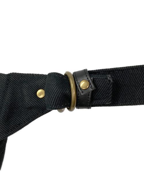 IRON HEART（アイアンハート）IRON HEART (アイアンハート) 21oz黒鎧デニム ウエストバッグ ブラックの古着・服飾アイテム