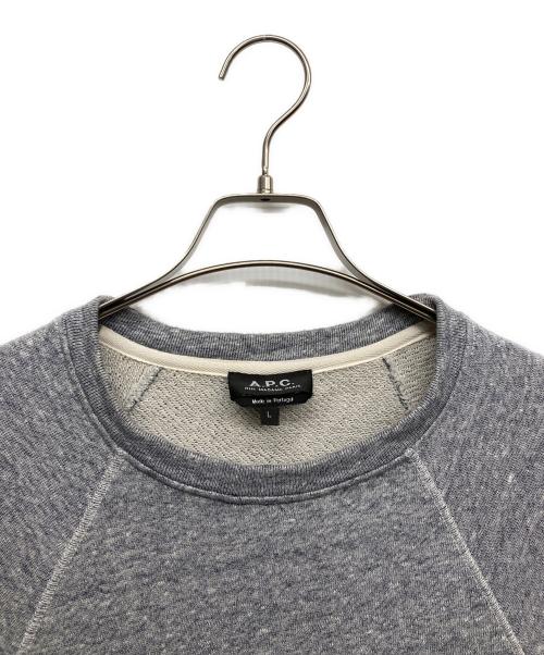 A.P.C.（アーペーセー）A.P.C. (アーペーセー) リネン混ラグランスウェット グレー サイズ:Lの古着・服飾アイテム