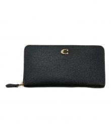 COACH（コーチ）の古着「アコーディオン ジップ ウォレット」｜ブラック