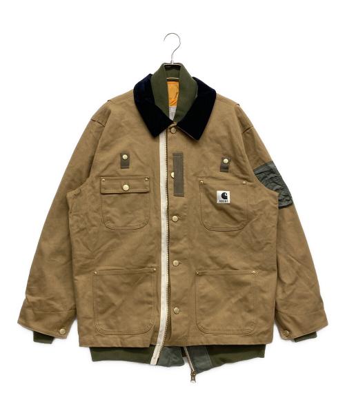 sacai（サカイ）sacai (サカイ) CARHARTT WIP (カーハート ワークインプログレス) Canvas MA-1 Jacket Michigan ブラウン サイズ:3の古着・服飾アイテム