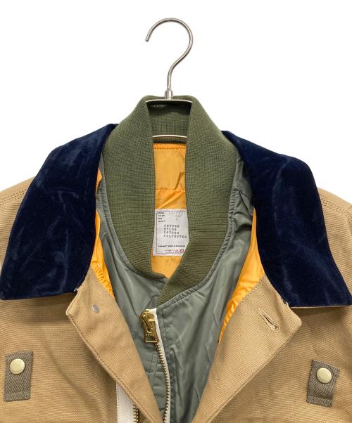 sacai（サカイ）sacai (サカイ) CARHARTT WIP (カーハート ワークインプログレス) Canvas MA-1 Jacket Michigan ブラウン サイズ:3の古着・服飾アイテム