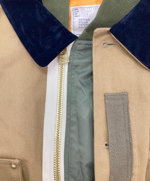 sacai（サカイ）sacai (サカイ) CARHARTT WIP (カーハート ワークインプログレス) Canvas MA-1 Jacket Michigan ブラウン サイズ:3の古着・服飾アイテム