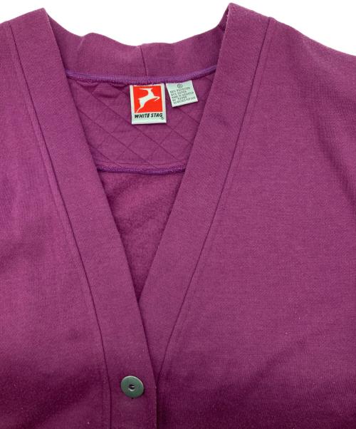 White stag（ホワイトスタッグ）White stag (ホワイトスタッグ) カーディガン パープル サイズ:XLの古着・服飾アイテム