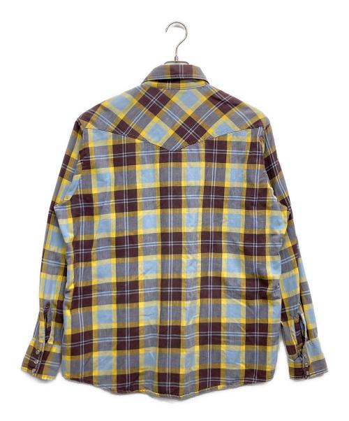 WOOLRICH（ウールリッチ）WOOLRICH (ウールリッチ) チェックシャツ ブラウン×イエロー サイズ:XLの古着・服飾アイテム