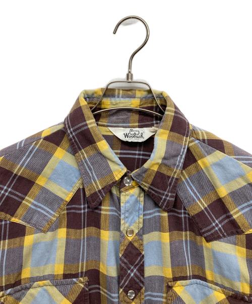 WOOLRICH（ウールリッチ）WOOLRICH (ウールリッチ) チェックシャツ ブラウン×イエロー サイズ:XLの古着・服飾アイテム