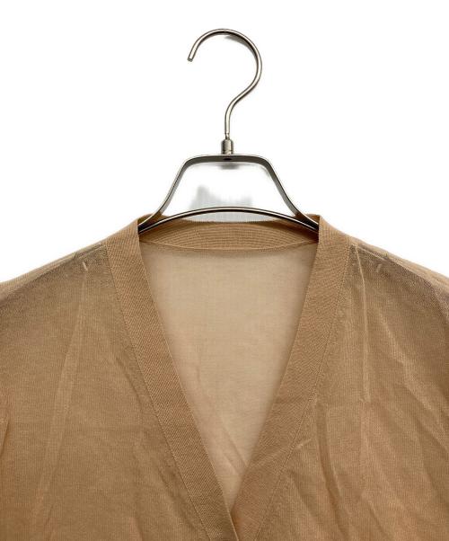 Plage（プラージュ）Plage (プラージュ) SHEER VN カーディガン ブラウン サイズ:FREEの古着・服飾アイテム