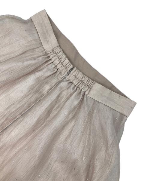 JUSGLITTY（ジャスグリッティー）JUSGLITTY (ジャスグリッティー) プチラメドットティアードスカート ベージュ サイズ:1の古着・服飾アイテム