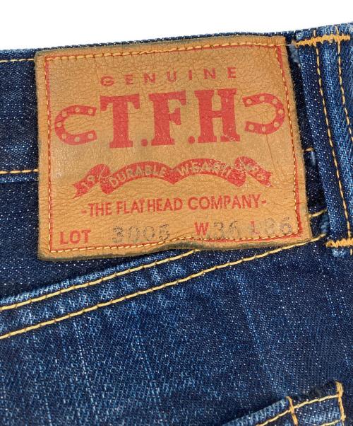THE FLAT HEAD（ザ・フラットヘッド）THE FLAT HEAD (ザ・フラットヘッド) 14.5oz ストレート ジーンズ インディゴ サイズ:91cm(ｗ36)の古着・服飾アイテム