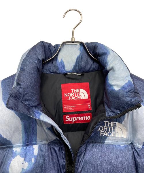 THE NORTH FACE（ザ ノース フェイス）THE NORTH FACE (ザ ノース フェイス) Supreme (シュプリーム) ブリーチフドデニムプリントヌプシ ブルー サイズ:Mの古着・服飾アイテム
