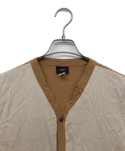 Rosier（ロジエ）Rosier (ロジエ) タイプライターストライプロングコートドレス ブラウン サイズ:38の古着・服飾アイテム