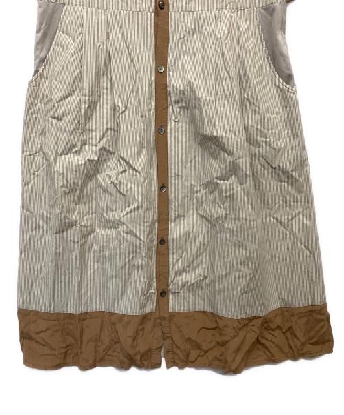 Rosier（ロジエ）Rosier (ロジエ) タイプライターストライプロングコートドレス ブラウン サイズ:38の古着・服飾アイテム