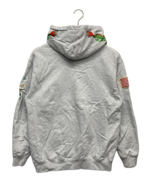 X-LARGE（エクストララージ）X-LARGE (エクストララージ) TIGER EMBROIDERY HOODED SWEAT グレー サイズ:Mの古着・服飾アイテム