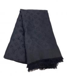 LOUIS VUITTON（ルイ ヴィトン）の古着「シルク混大判ストール」｜ブラック